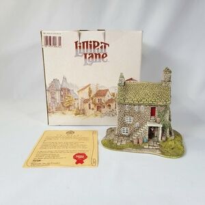 Lilliput Lane "The Chocolate House" 1992 Vintage English Cottage w Box & Deed